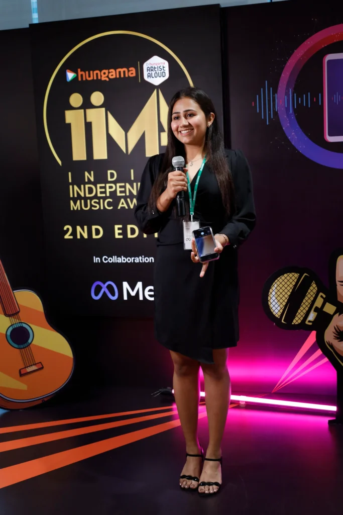 Adya Mishra at a previous edition of The Indian music Awards